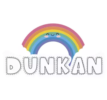 Wandtattoo kinderzimmer bunter regenbogenbogen - TenStickers