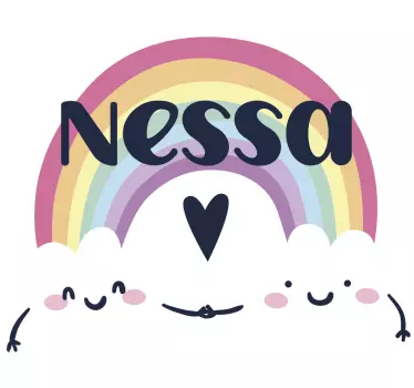 Wandstickers Kinderzimmer Personalisierter name im regenbogen - TenStickers