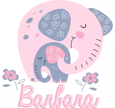 Wandtattoo Kinderzimmer süße elefantenfamilie - TenStickers