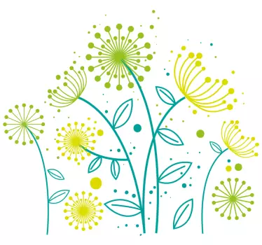 Blume Aufkleber Löwenzahn - TenStickers