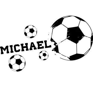 Wandtattoo Fußball mit Namen - TenStickers