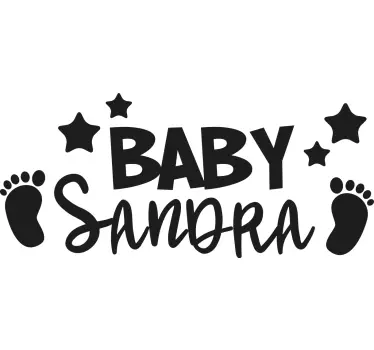 Wandtattoo Kinderzimmer personalisierung des babynamens - TenStickers