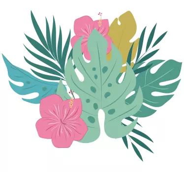 Aufkleber Auto Hawaii-blume - TenStickers