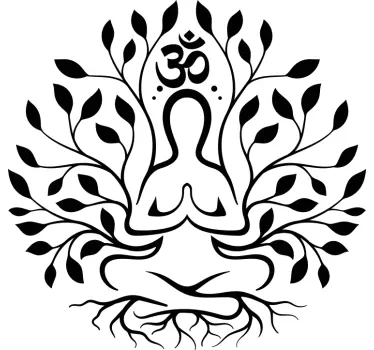 Wandtattoo Baum Yoga-baum - TenStickers