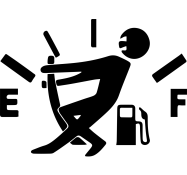Autoaufkleber tankanzeige humor - TenStickers