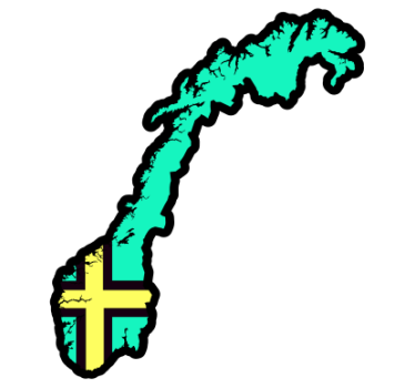 Autoaufkleber umriss norwegens - TenStickers