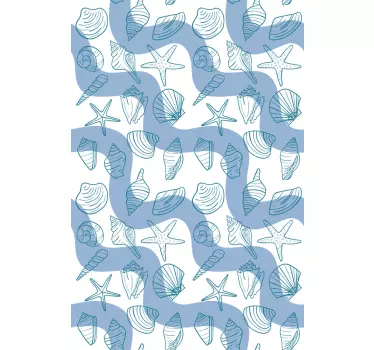 Folie duschkabine muschel muster - TenStickers
