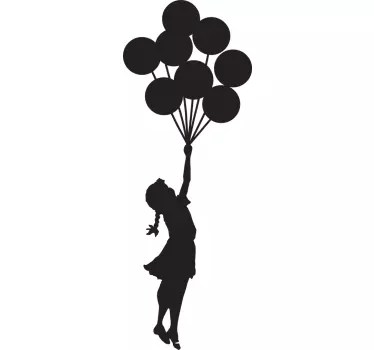 Kind mit Luftballons Banksy Laptop Sticker - TenStickers