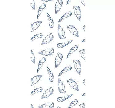 Folie Duschkabine elegantes muschelmuster - TenStickers