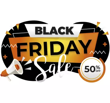 Wandtattoo Black Friday ankündigung eines werbeverkaufs - TenStickers