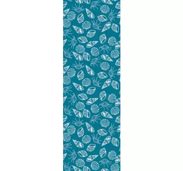 Folie kühlschrank muschel botanisches muster - TenStickers