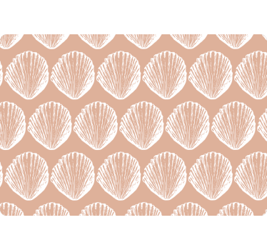 Laptop Folie Retro Muschelmuster beige - TenStickers