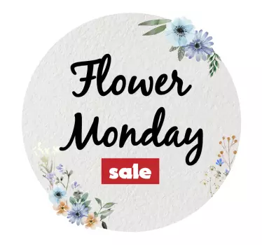 Rabatt Aufkleber ankündigung eines blumenverkaufs - TenStickers