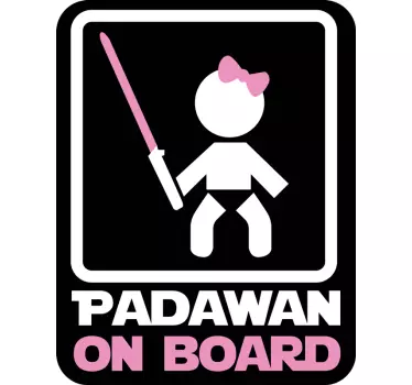 Autoaufkleber weiblicher Padawan on Board - TenStickers