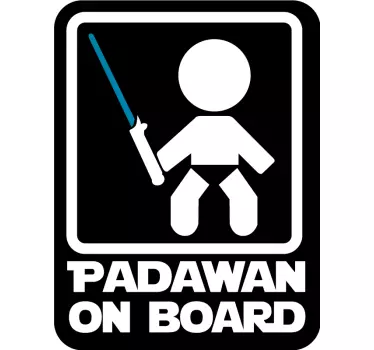 Padawan on Board Baby on Board Aufkleber - TenStickers