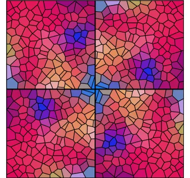 Fensteraufkleber Geometrisches mehrfarbenmuster für glas - TenStickers