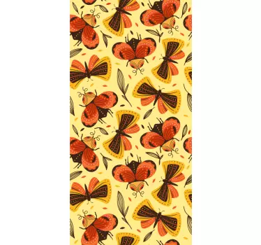Folie kühlschrank mit lebhafter schmetterlingsillustration - TenStickers