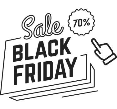 Rabatt Aufkleber black friday-aktion - TenStickers