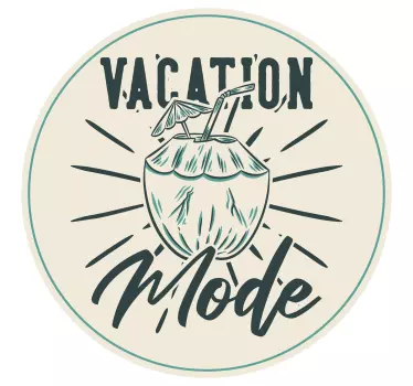 Aufkleber Auto Urlaubsmodus mit cocktail - TenStickers
