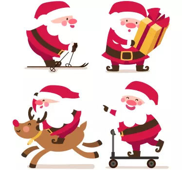 Sticker Weihnachten Verschiedene Haltungen - TenStickers