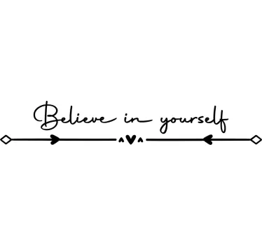 Wandtattoo Wohnzimmer believe in yourself Zitat - TenStickers