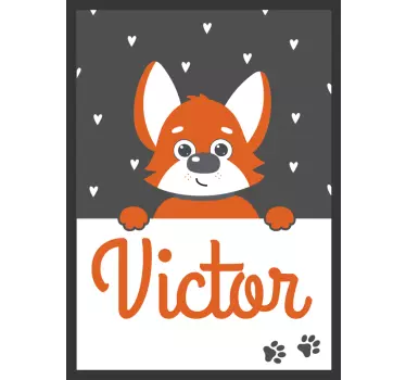 Wandtattoo Kinderzimmer entzückende fuchsillustration - TenStickers
