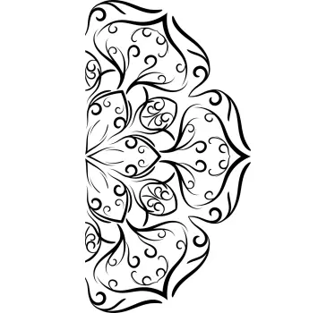 Folie Duschkabine halbes Mandala - TenStickers