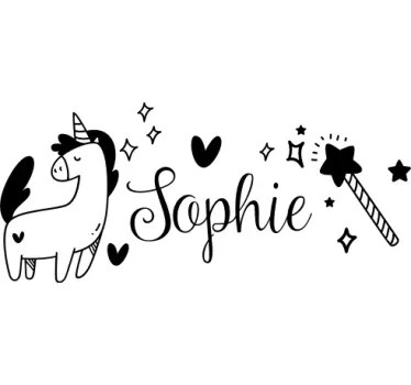Wandtattoo Kinderzimmer einhorn magisches design - TenStickers