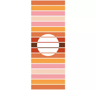 Folie kühlschrank retro kreismuster - TenStickers