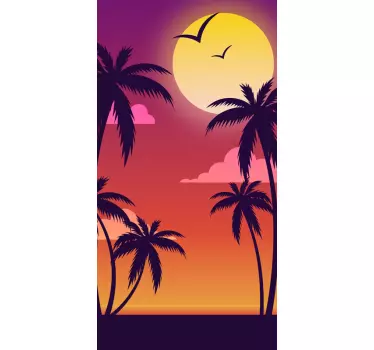 Sticker IPhone tropische sonnenuntergangsatmosphäre - TenStickers