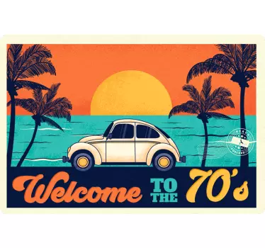 Laptop Sticker Willkommen im 70er - TenStickers