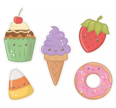 Wandtattoo Essen Entzückendes anime-essen - TenStickers