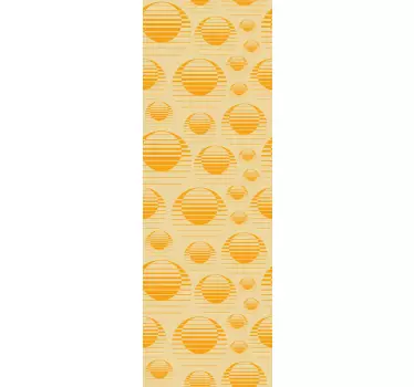 Folie kühlschrank mit geometrischen kreis-motiven - TenStickers