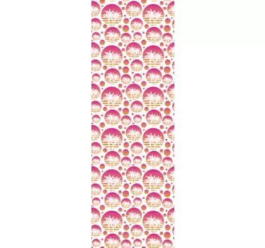 Folie kühlschrank mit tropischen palm-motiven - TenStickers