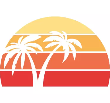 Notebook Aufkleber Retro sonnenuntergang - TenStickers