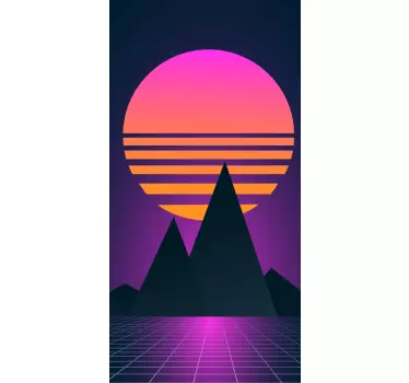 Aufkleber Iphone Vintage und retro sonne - TenStickers