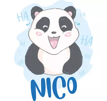 Wandtattoo Kinderzimmer fröhliches pandagesicht - TenStickers