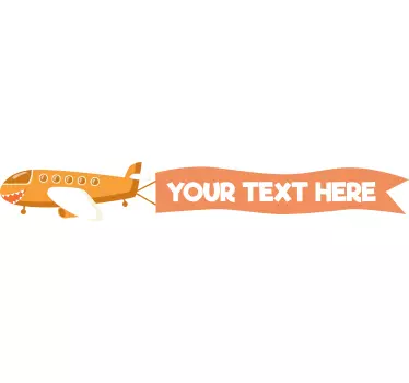 Wandtattoo kinderzimmer flugzeug mit namen - TenStickers