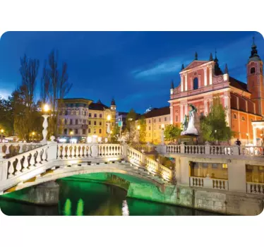 Laptop Aufkleber stadtbild von ljubljana - TenStickers