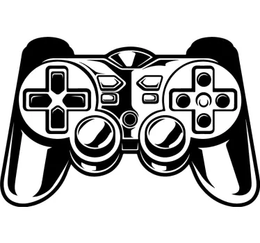 Spiel Aufkleber Gamecontroller schwarz - TenStickers