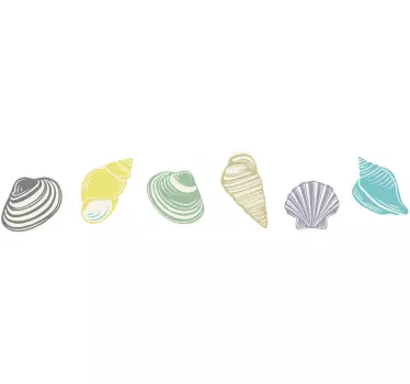 Wandtattoo Maritim Schöne muschelcreme - TenStickers
