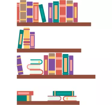 Bücherregal Aufkleber - TenStickers