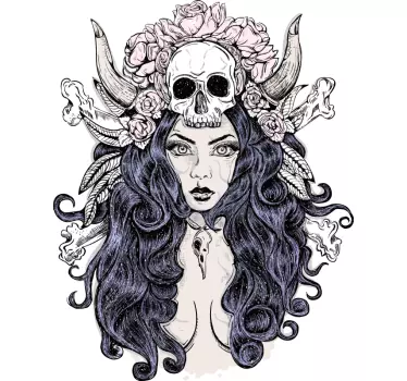Wandtattoo Retro Witche sabath - TenStickers