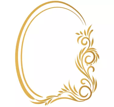 Spiegel aufkleber mit floralem wandmotiv - TenStickers