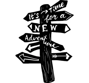 Wandtattoo Retro Reiseschild - TenStickers