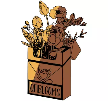 Wandtattoo Retro Vintage dämpfe von blüten - TenStickers