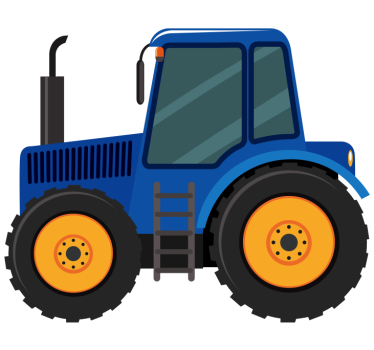 Wandtattoo Traktor in Blau - TenStickers