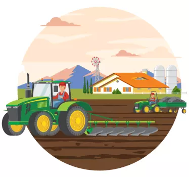 Wandtattoo Traktor Landwirtschaft - TenStickers