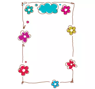Blumen Whiteboard Sticker - TenStickers