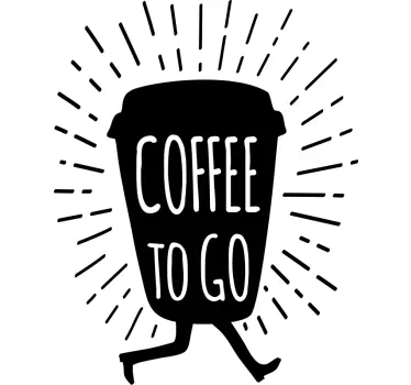 Schaufensteraufkleber Coffee to go - TenStickers